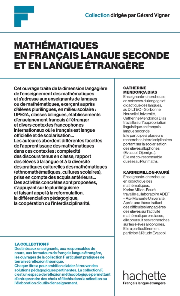 Did Mathématiques en français langue seconde ou en langue étrangère ...